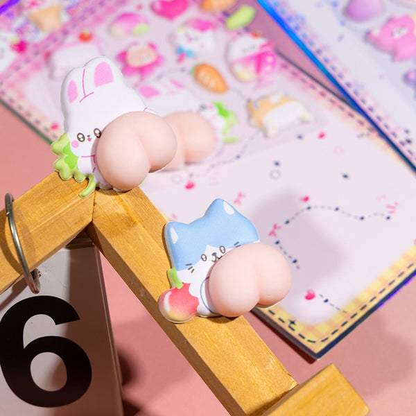 Squishy Bunny Butt Sticker Sheet