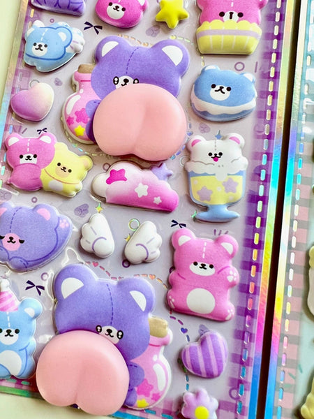 Squishy Bear Butt Sticker Sheet