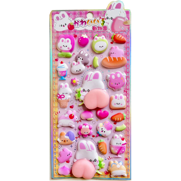 Squishy Bunny Butt Sticker Sheet
