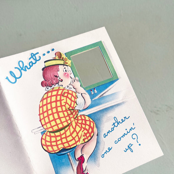 Another Birthday Comin' Up Card - Vintage 1940's