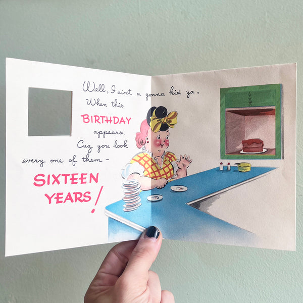 Another Birthday Comin' Up Card - Vintage 1940's