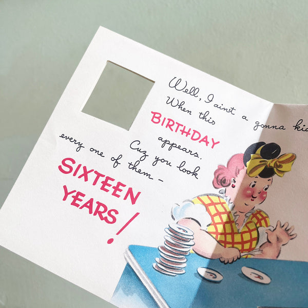 Another Birthday Comin' Up Card - Vintage 1940's