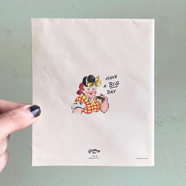 Another Birthday Comin' Up Card - Vintage 1940's