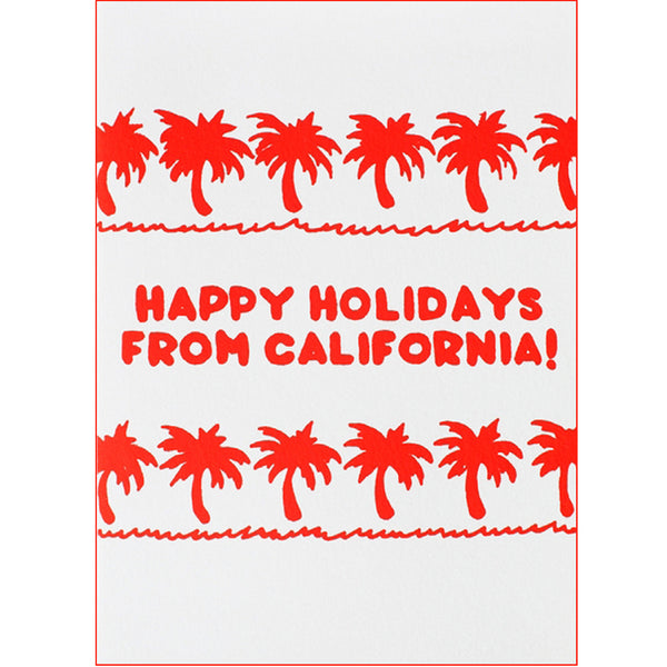 Happy Holidays from California Card