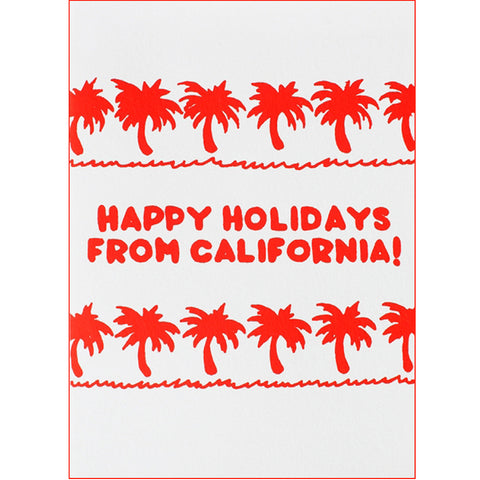 Happy Holidays from California Card