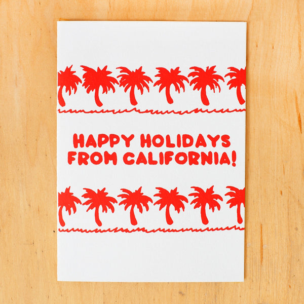 Happy Holidays from California Card