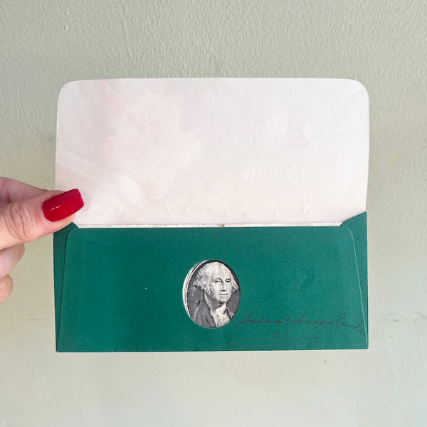 Santa's Candy Cane - Vintage Christmas Card