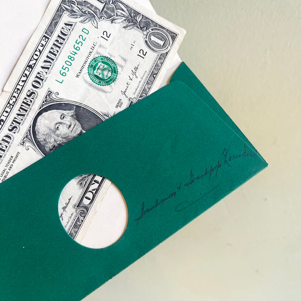 Santa's Candy Cane - Vintage Christmas Card