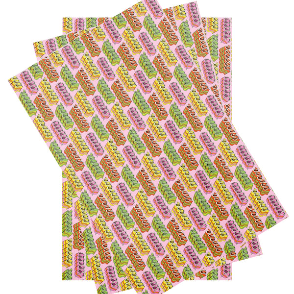 Candy Ribbons Holiday Gift Wrap 3 Pack