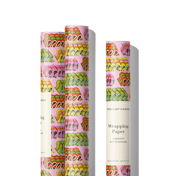 Candy Ribbons Holiday Gift Wrap 3 Pack