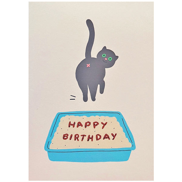 Happy Cat Birthday Card