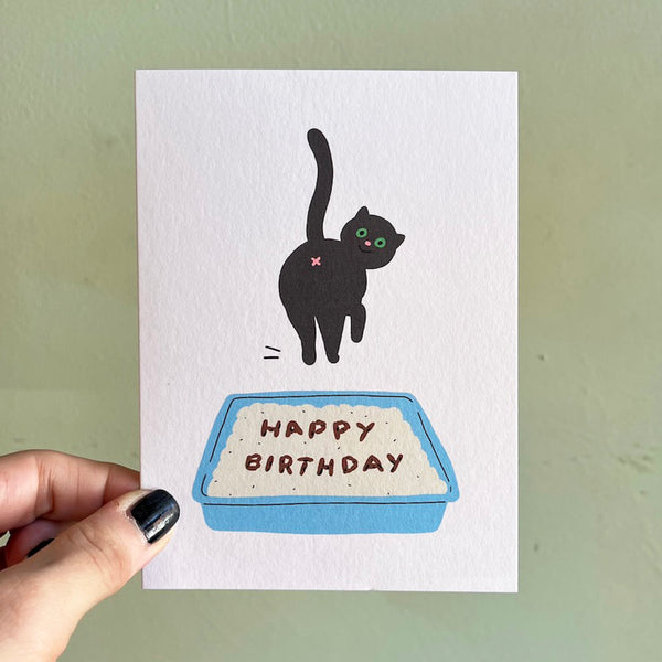 Happy Cat Birthday Card