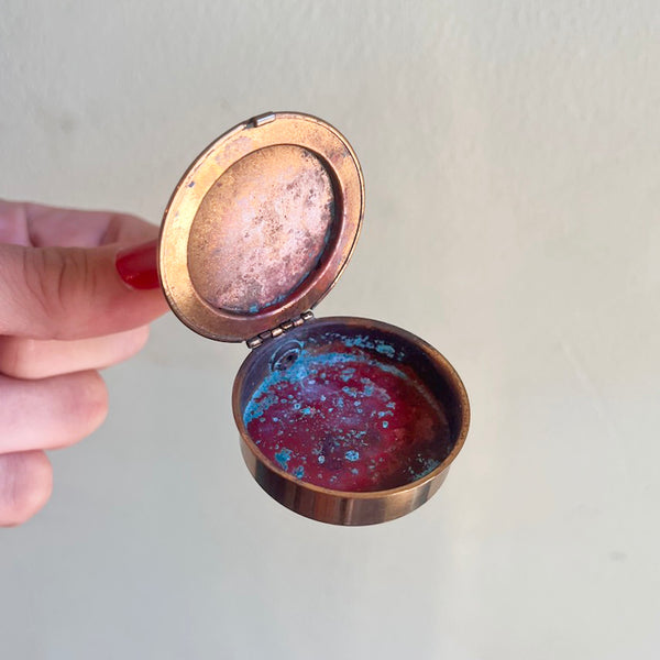 Hand-Painted Cigarette - Vintage Circle Pocket Ashtray