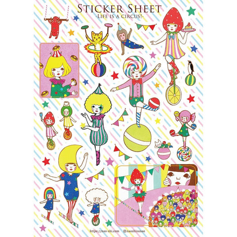 Circus Sticker Sheet by Naoshi