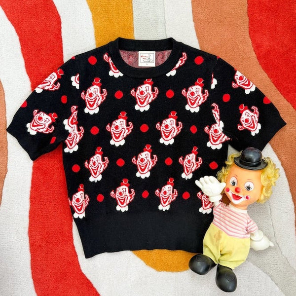 Cute Clown Sweater - Black