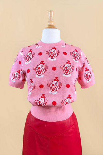 Cute Clown Sweater - Pink