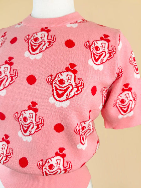 Cute Clown Sweater - Pink
