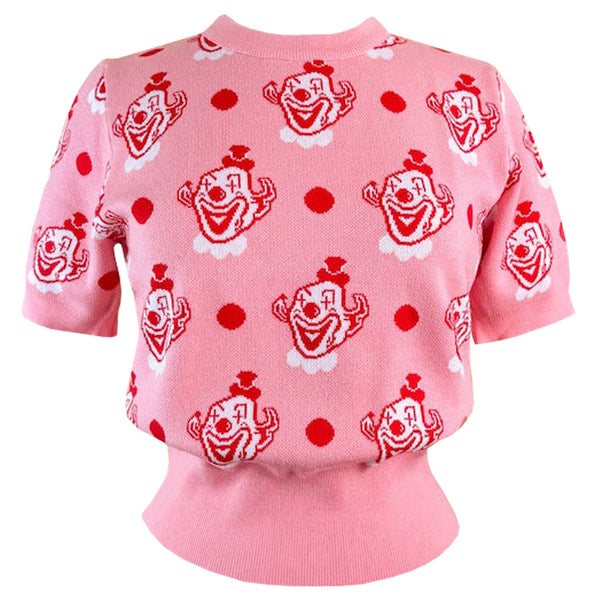 Cute Clown Sweater - Pink