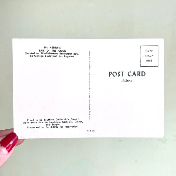 Vintage 1950's Tail o' the Cock Postcard