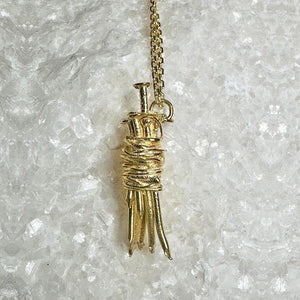 Gold Coffin Nails Necklace