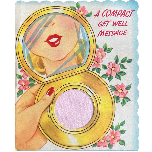 Get Well Make Up Card - Vintage 1950's