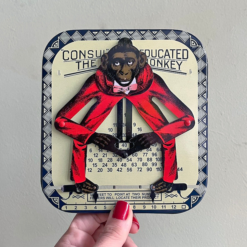Multiplication Monkey | Tin Toy | Pygmy Hippo Shoppe