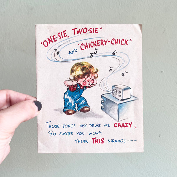 Happy Birthsie Daysie Card - Vintage 1950's
