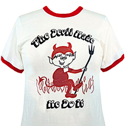 Devil Made Me Do It Ringer Tee