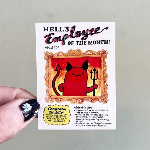 Hell's Employee of the Month Sticker