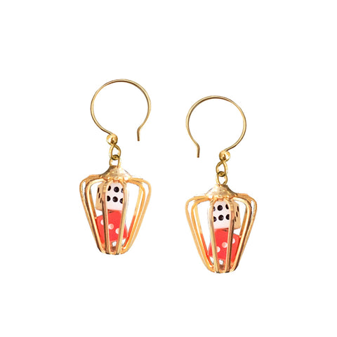Vintage 1970's Mini Dice Earrings