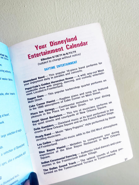 Disneyland Guide - Vintage 1971