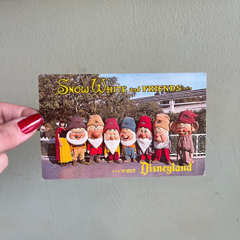 Vintage 1960's Snow White Disneyland Postcard