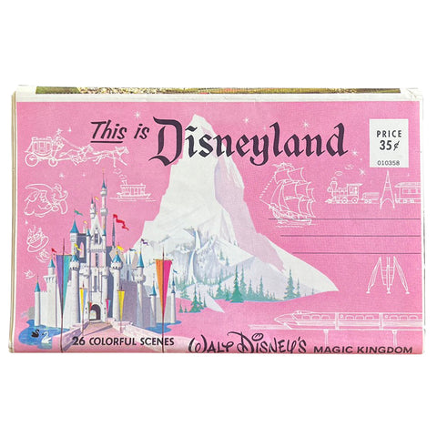 Vintage 1960's Disneyland Postcard Book