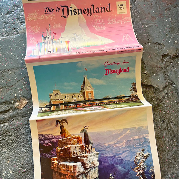 Vintage 1960's Disneyland Postcard Book