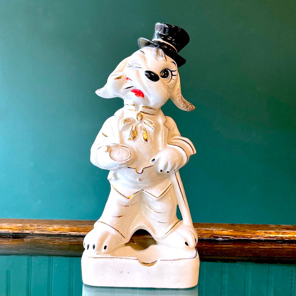 Vintage Smoking Dog Ashtray