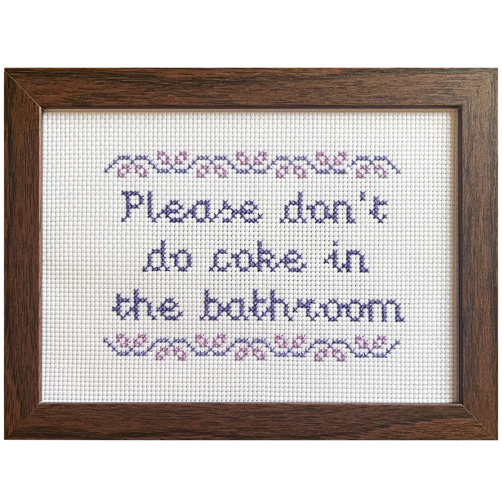Don't Do Coke - Handmade Cross Stitch