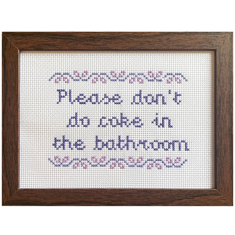 Don't Do Coke - Handmade Cross Stitch