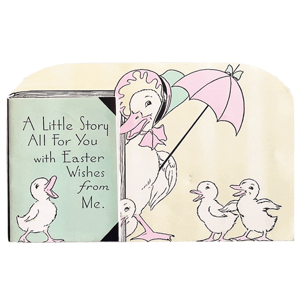Happy Easter Wishes - Vintage 1940's Card
