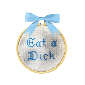 Eat A Dick - Mini Cross Stitch