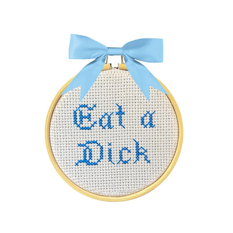 Eat A Dick - Mini Cross Stitch