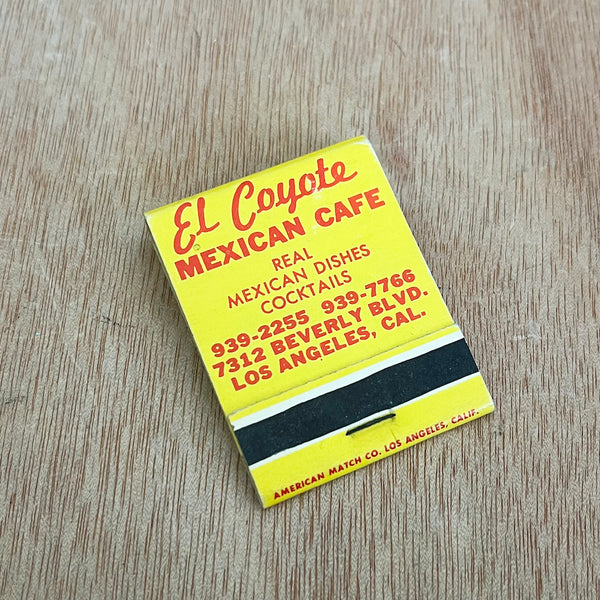 Vintage Restaurant & Bar Matches - Los Angeles & California