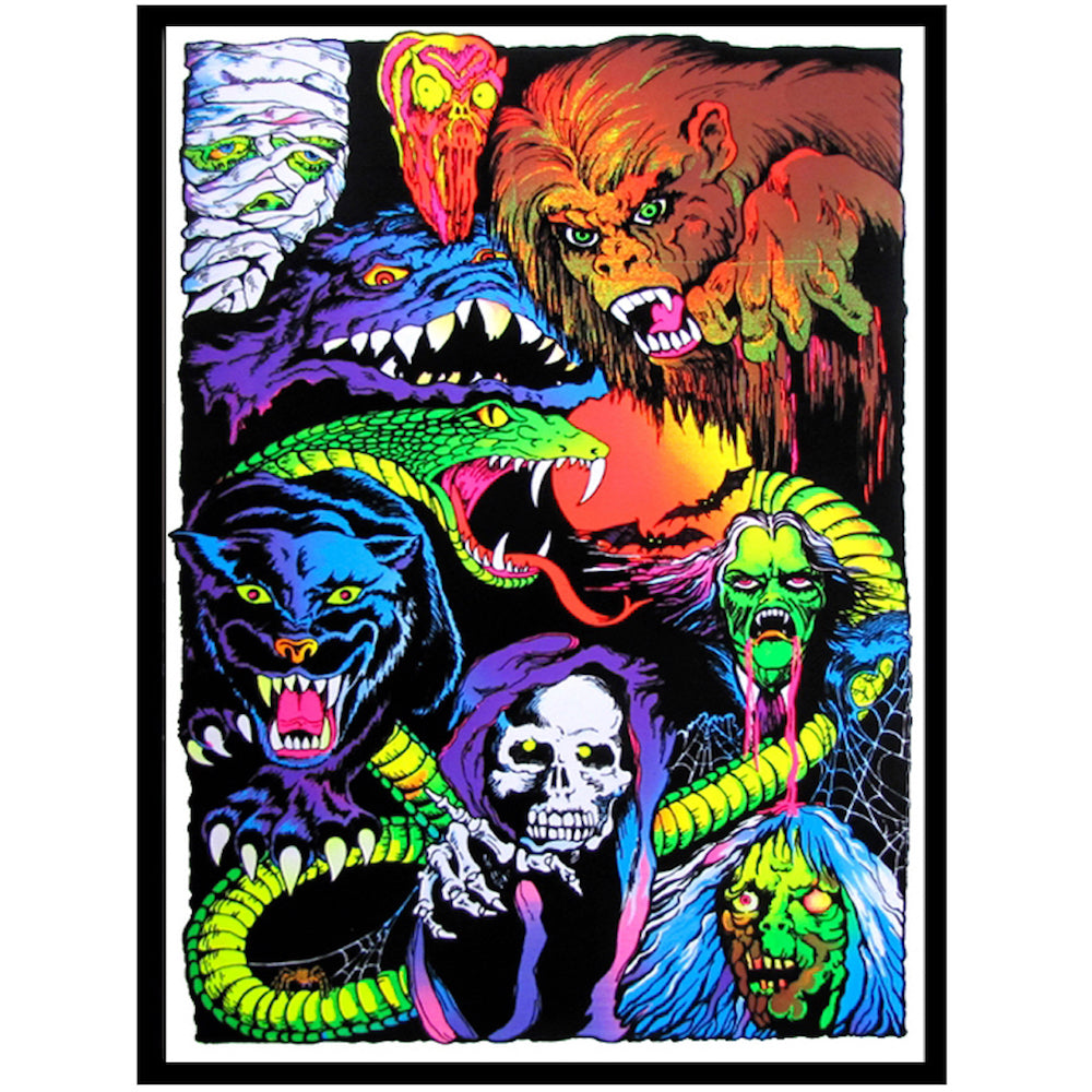 Haunted Nightmare - Vintage Black Light Poster – Pygmy Hippo Shoppe