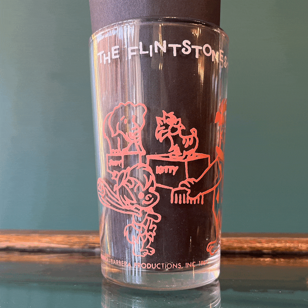 Vintage Flintstones Juice Cups