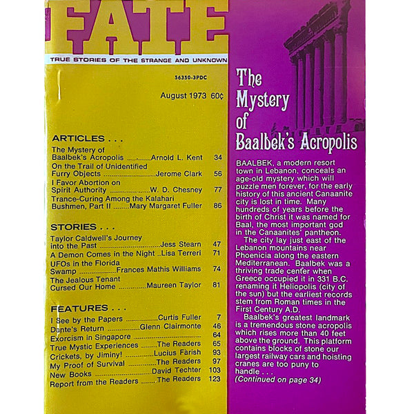 FATE Magazine - Vintage August 1973