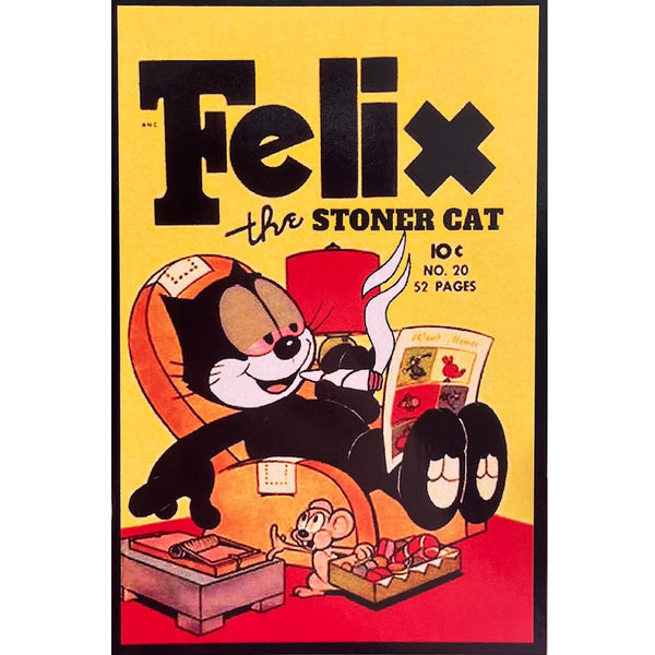 Felix the Stoner Cat Postcard