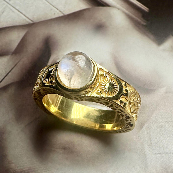 Celestial Moonstone Ring