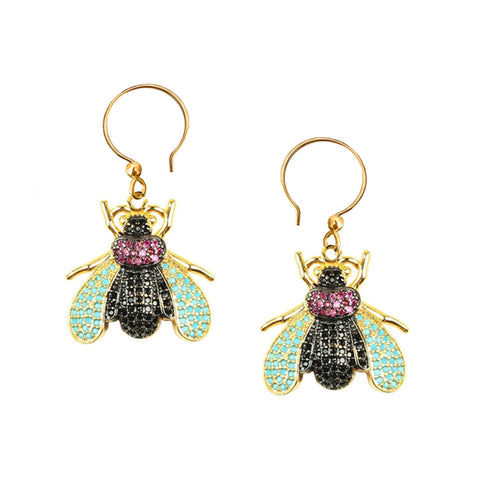 Golden Fly Earrings