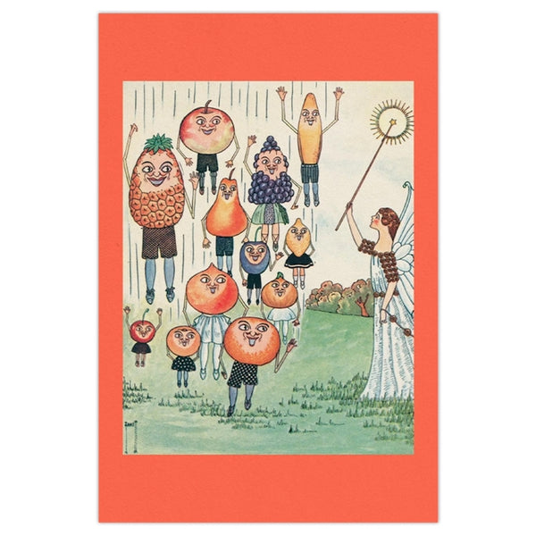 Anthropomorphic Fruit Postcard