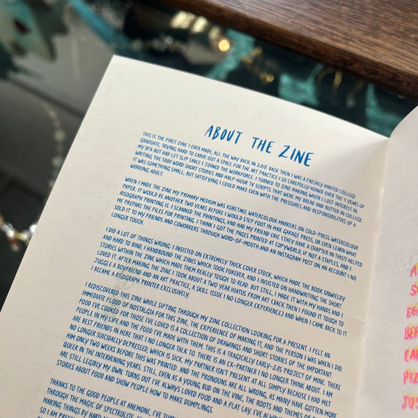 Food I've Cooked for Those I've Loved - A Risograph Zine