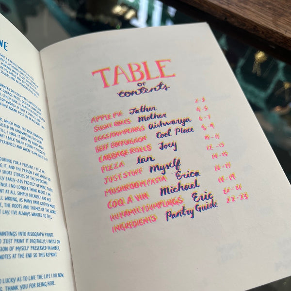 Food I've Cooked for Those I've Loved - A Risograph Zine